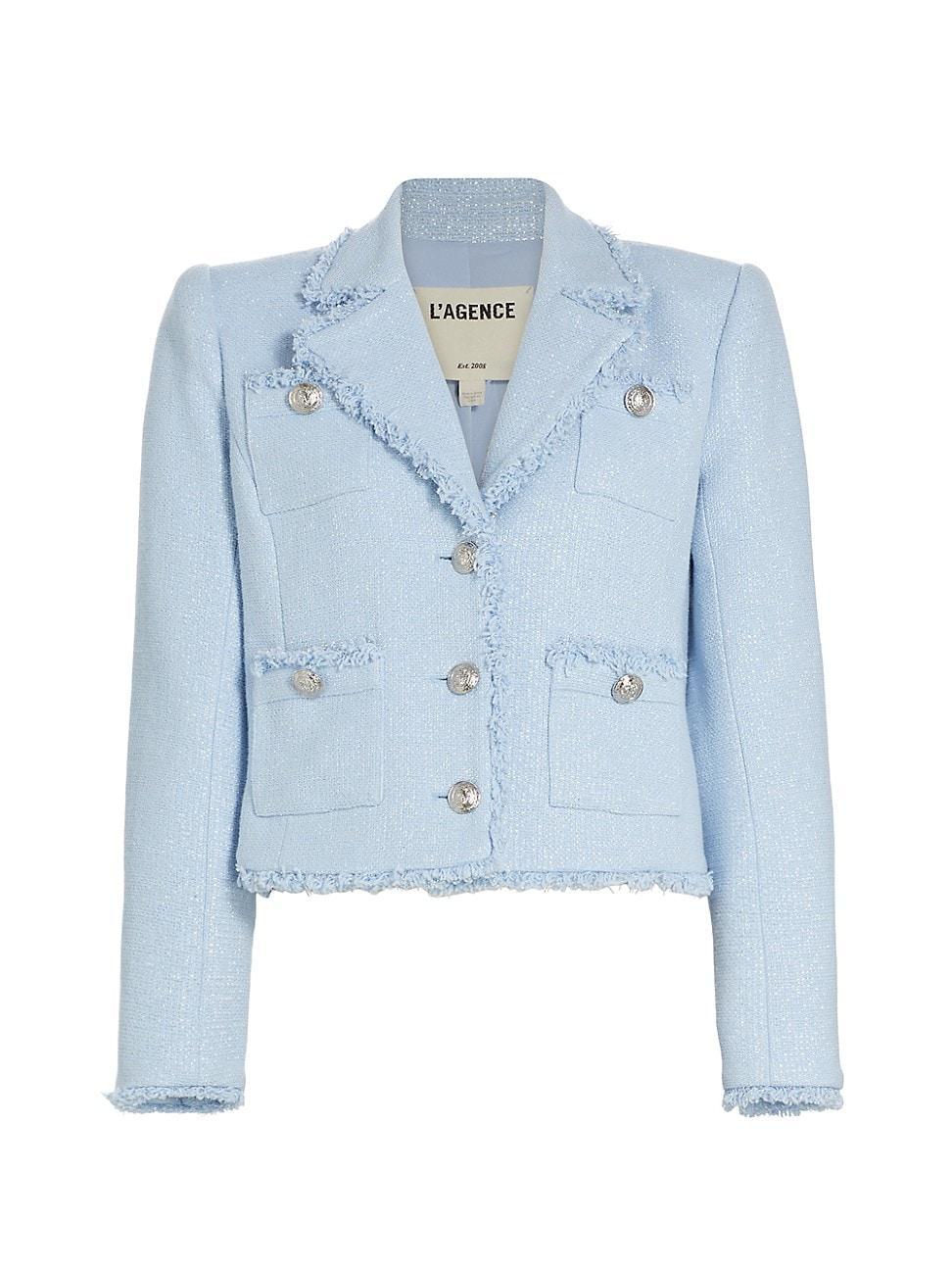 Womens Sylvia Metallic Tweed Jacket Product Image