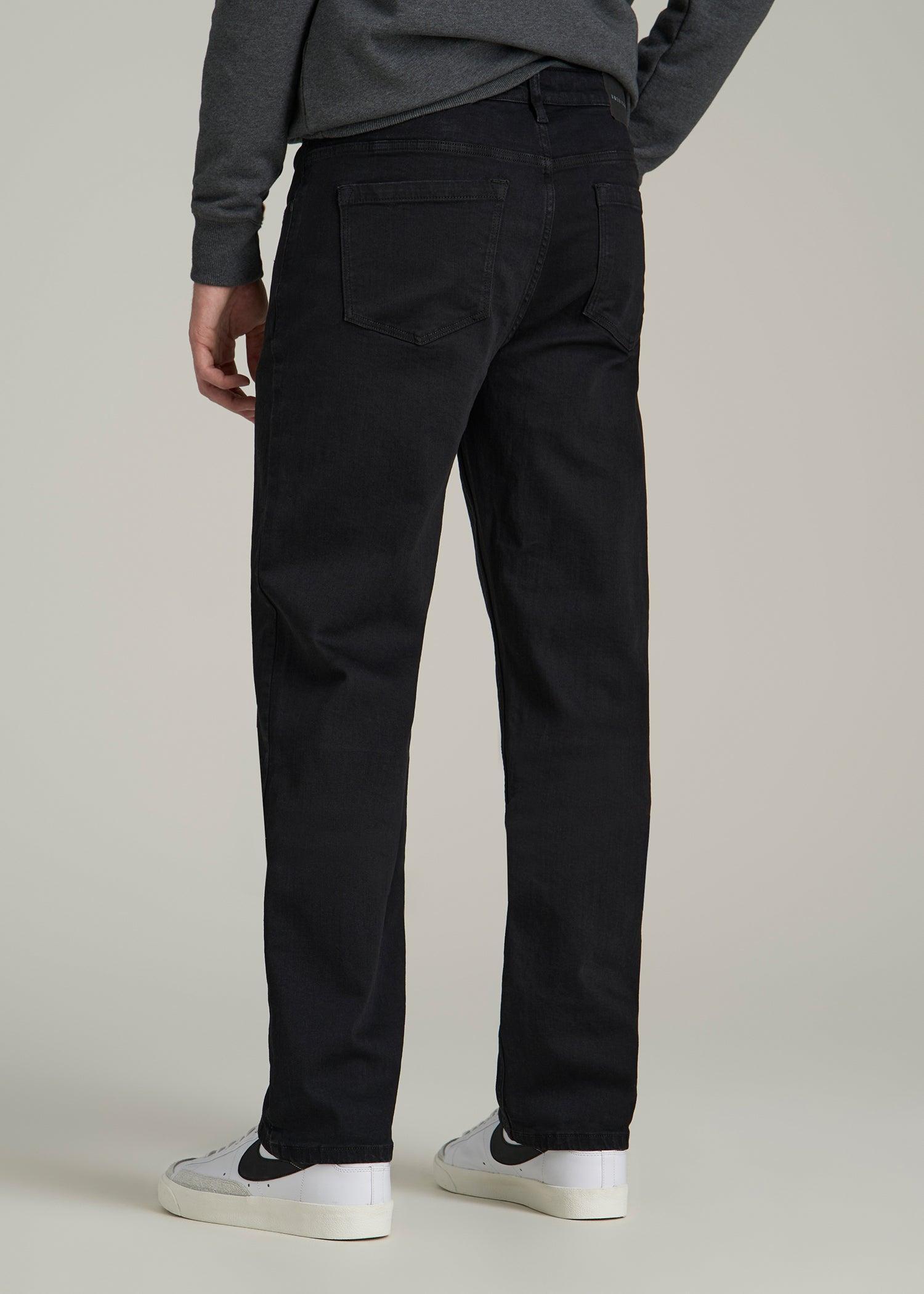 A.T. Basics Men's J1 Straight Fit Jeans for Tall Men in Black Product Image