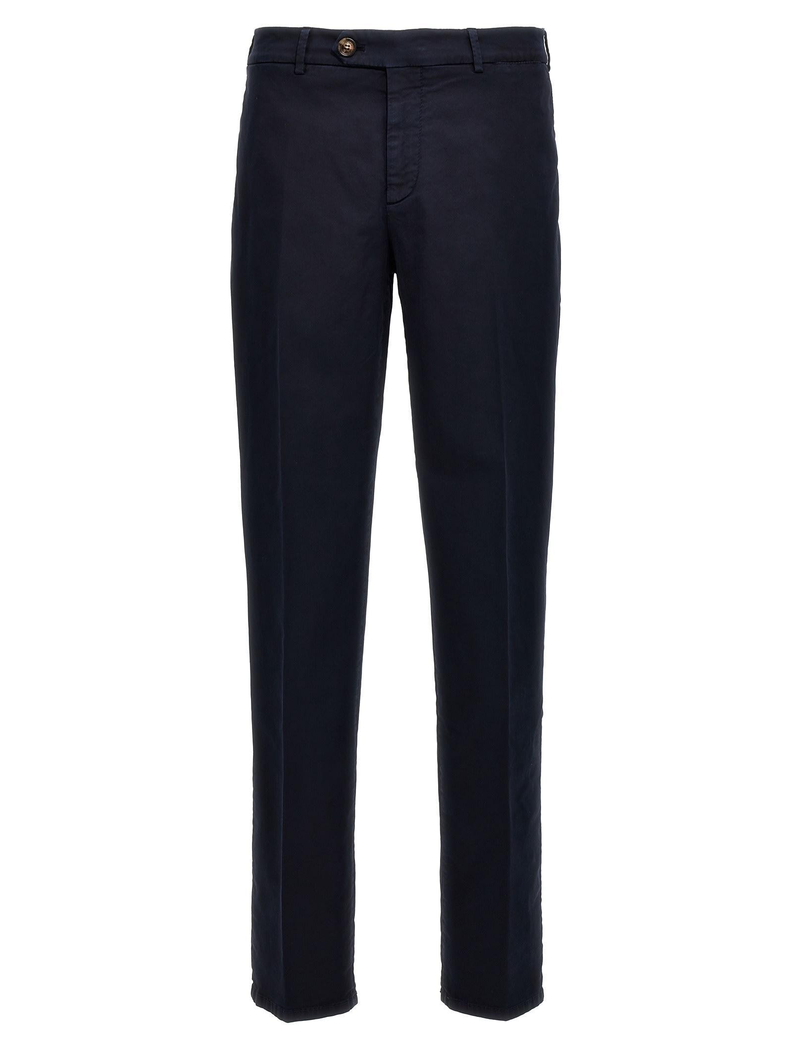 BRUNELLO CUCINELLI Cotton Chino Pants In Blue Product Image