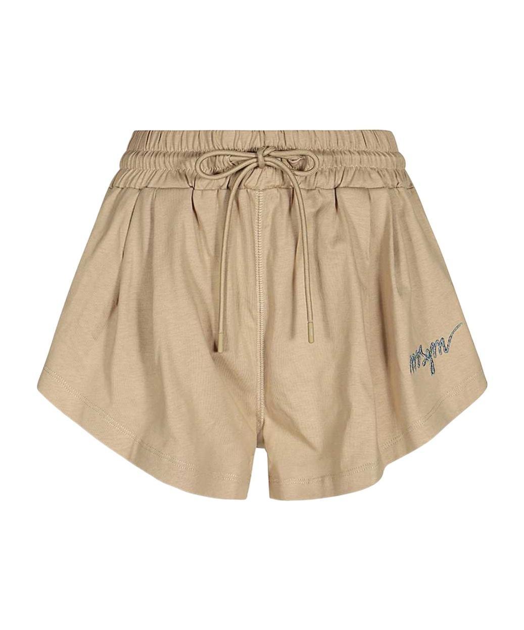 MSGM Rope Bermuda Shorts In Nude Product Image