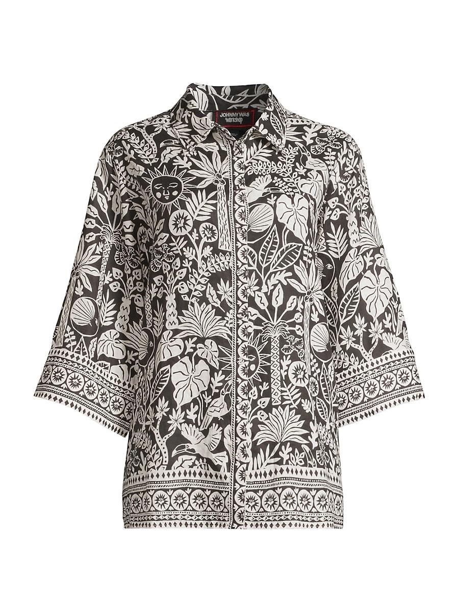 Womens Luciana Button-Front Shirt Product Image