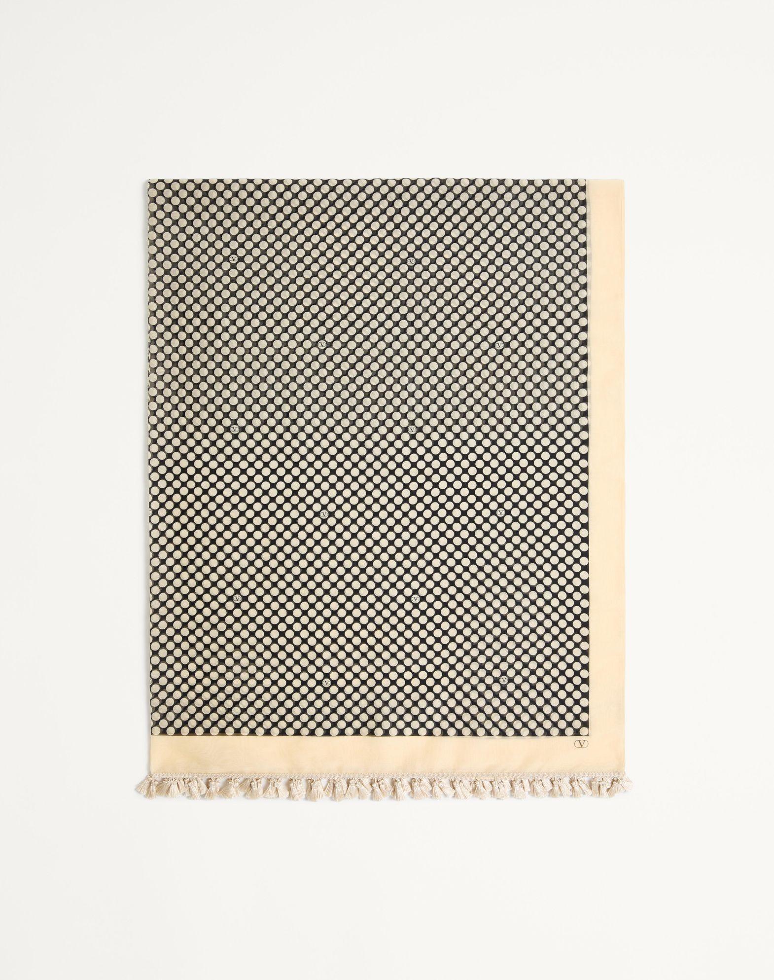 Escape Pareo In Cotton And Silk With Polka Dot Print Product Image