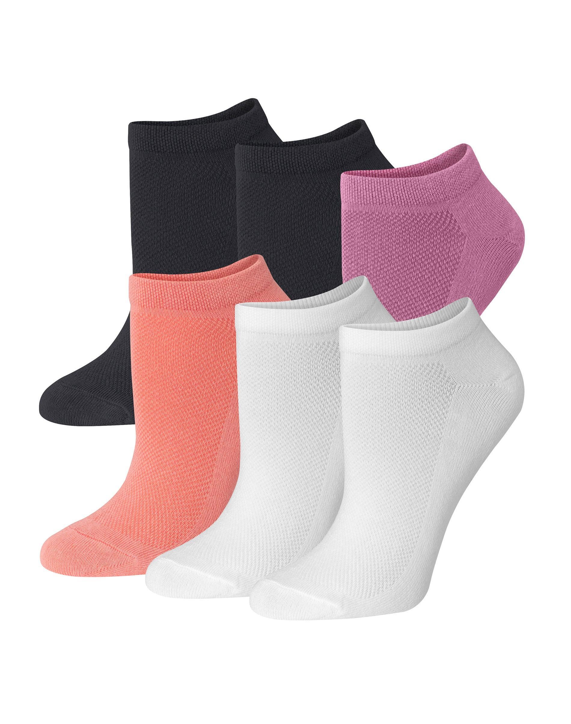Hanes Originals Womens SuperSoft No Show Socks, 6-Pairs Green 5-9 Product Image