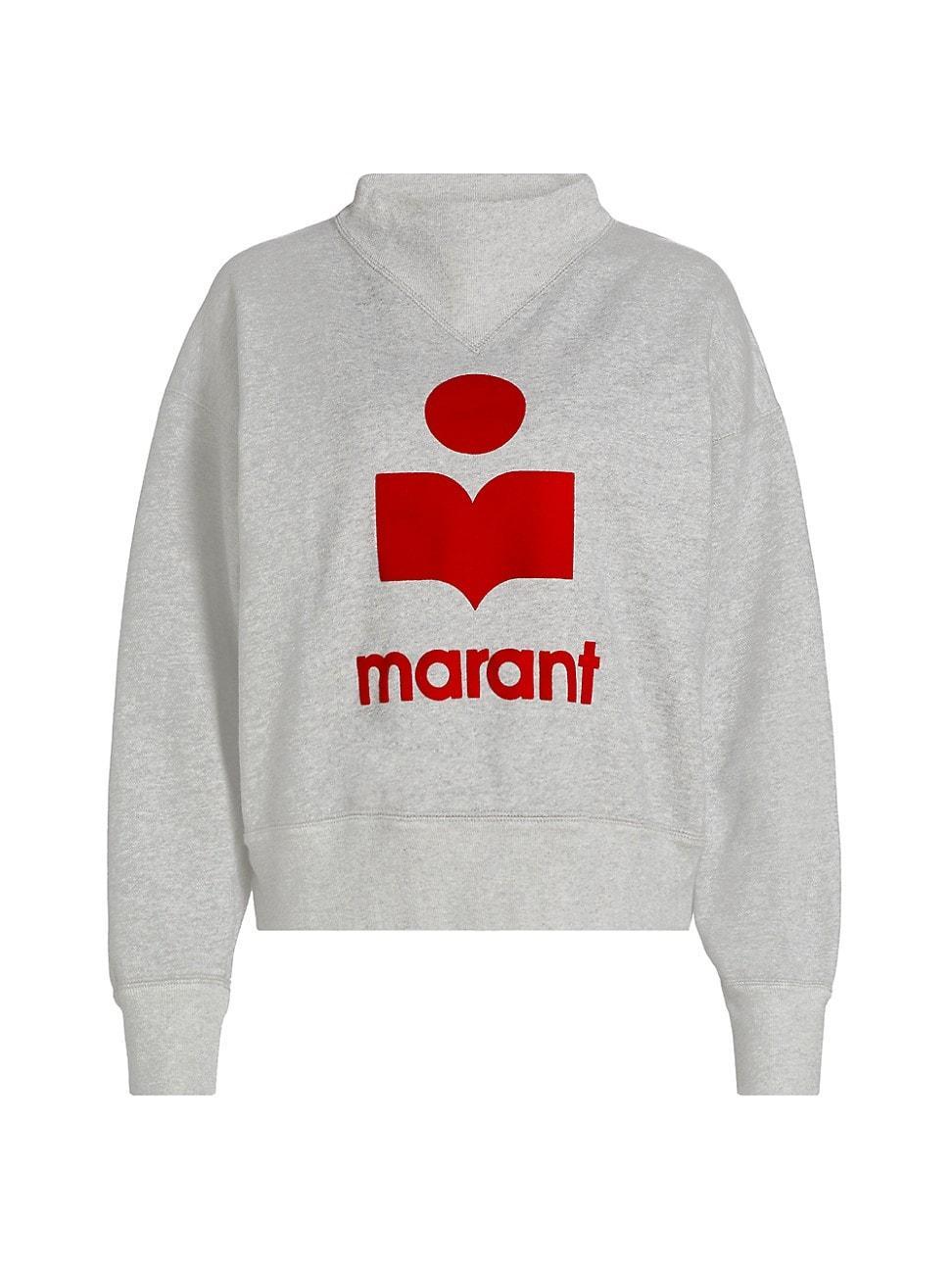 Womens Moby Logo Cotton-Blend Sweatshirt Product Image