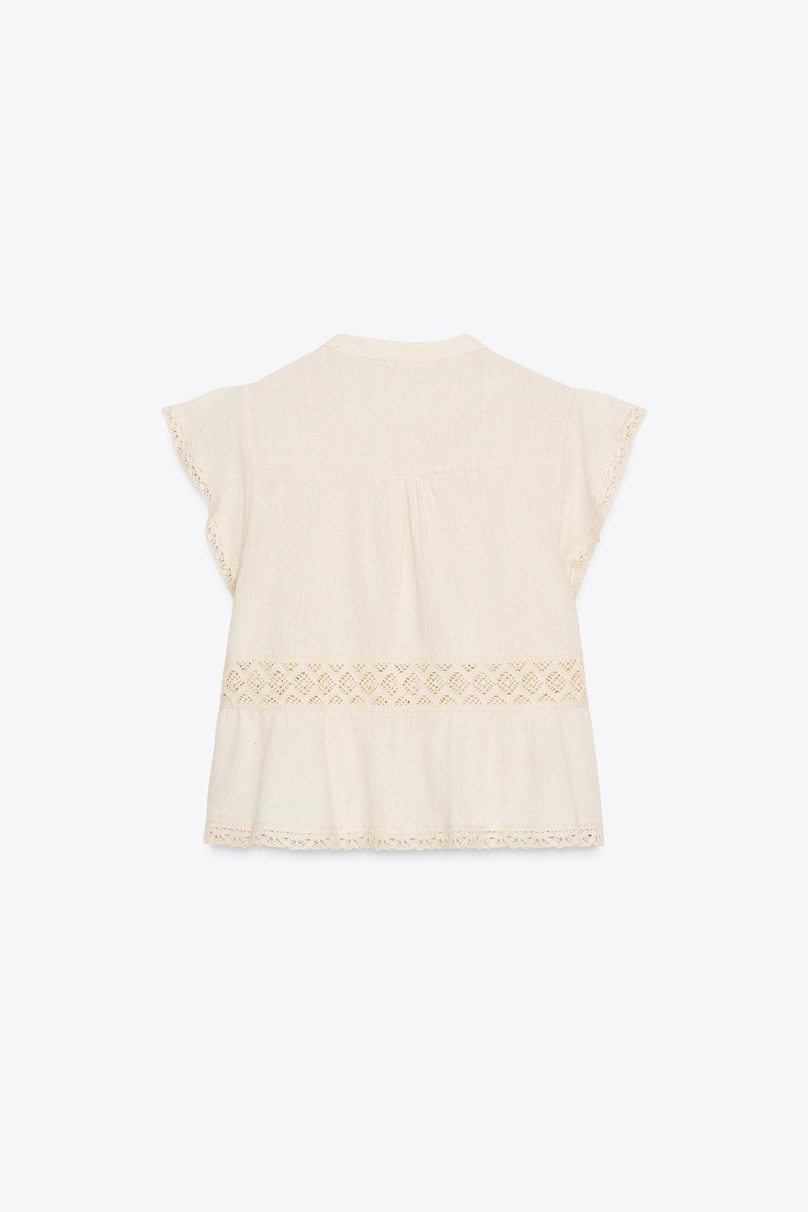 RUSTIC CROCHET LADDER STITCH TOP Product Image
