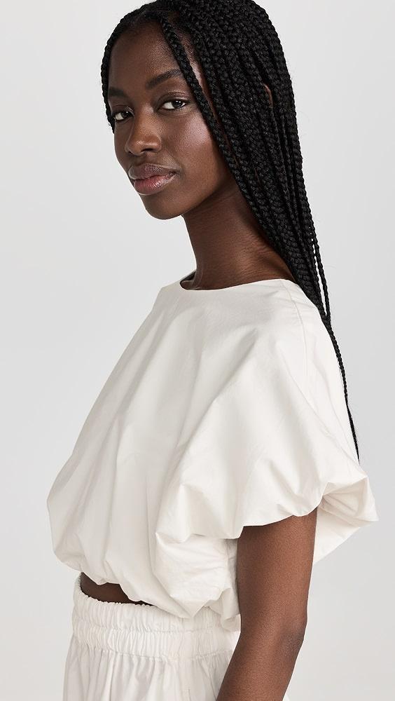 MIKOH Opihi Bubble Sleeve Crop Top | Shopbop Product Image