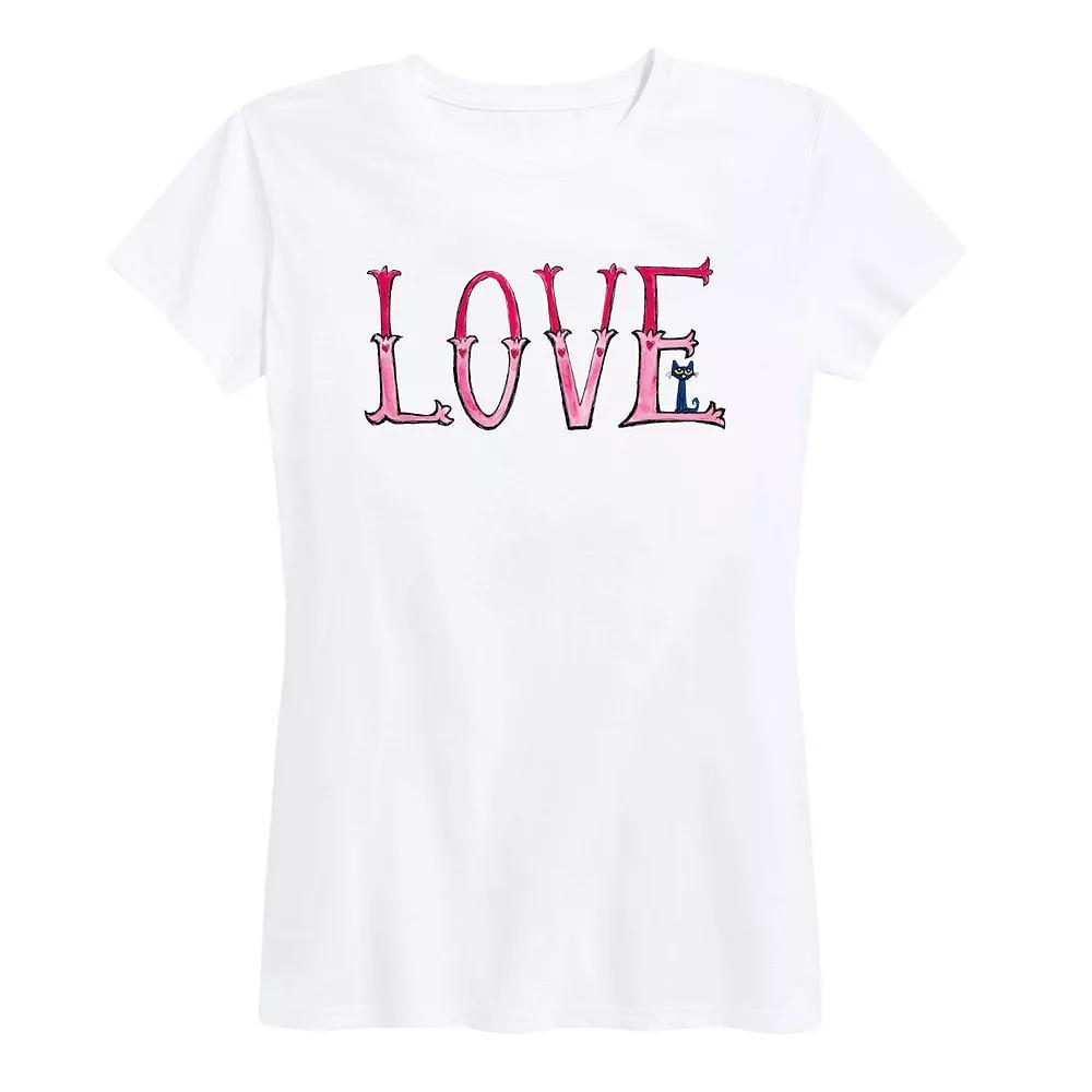 Womens Pete The Cat Big Love Graphic Tee Product Image