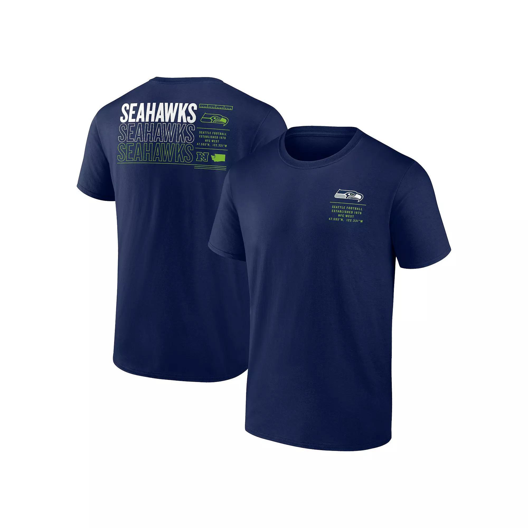 Men's Fanatics College Navy Seattle Seahawks Repeat Stats T-Shirt, Size: XL, Team Product Image