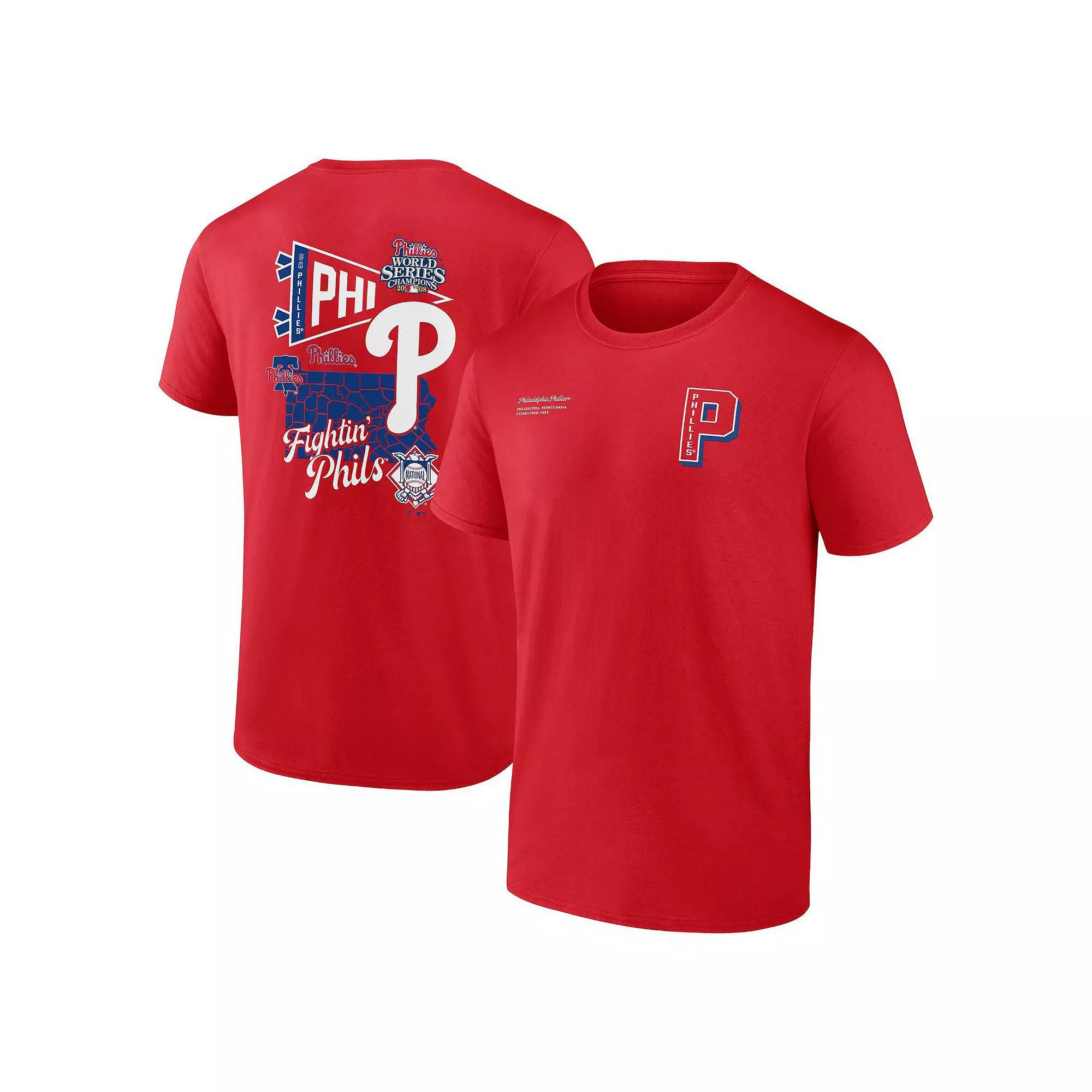 Mens Fanatics Branded Philadelphia Phillies Split Zone T-Shirt Product Image