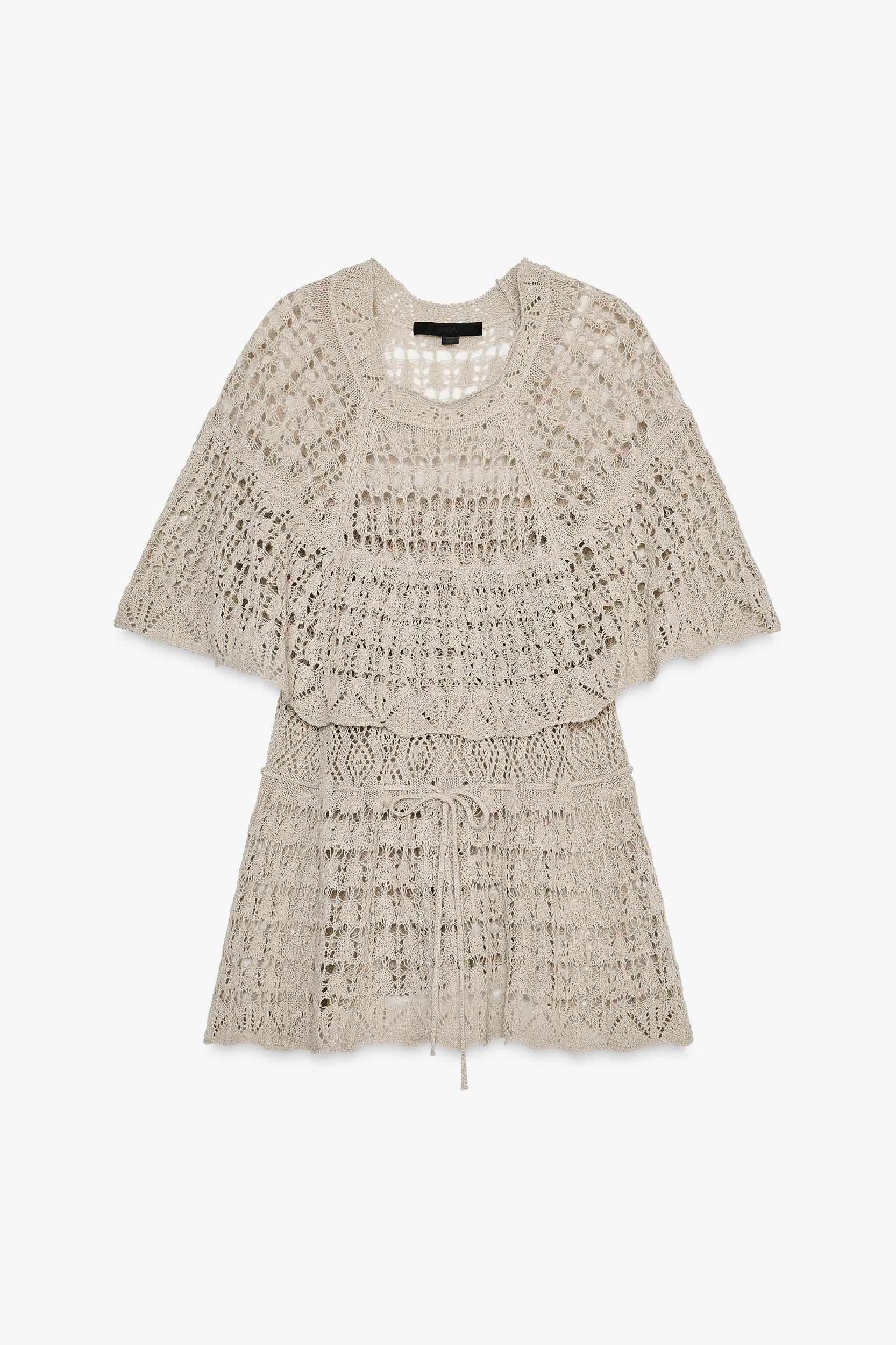 POINTELLE RUFFLE KNIT TOP Product Image