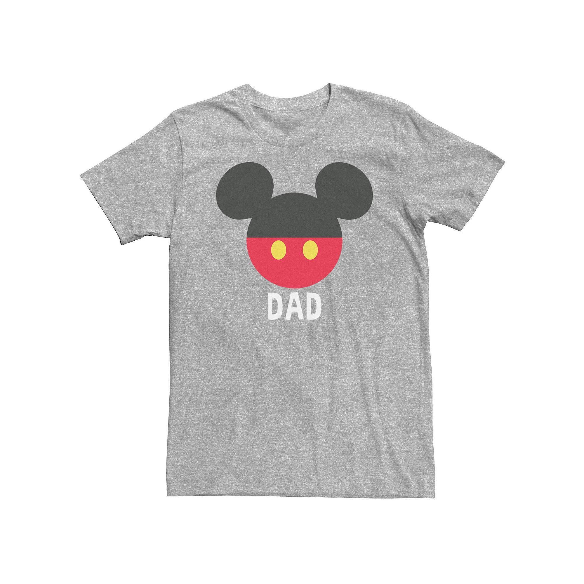 Disney's Mickey Mouse Big & Tall Dad Logo Tee, Men's, Size: 4XL, Athletic Grey Product Image