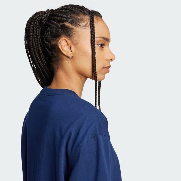 adidas Essentials Boyfriend Tee Night Indigo L Womens Product Image