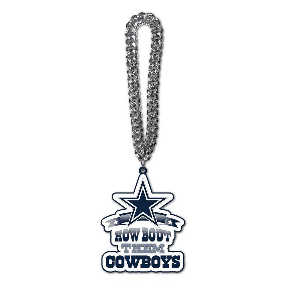 MOJO Dallas Cowboys Slogan Fan Chain Necklace, Men's, Silver Product Image
