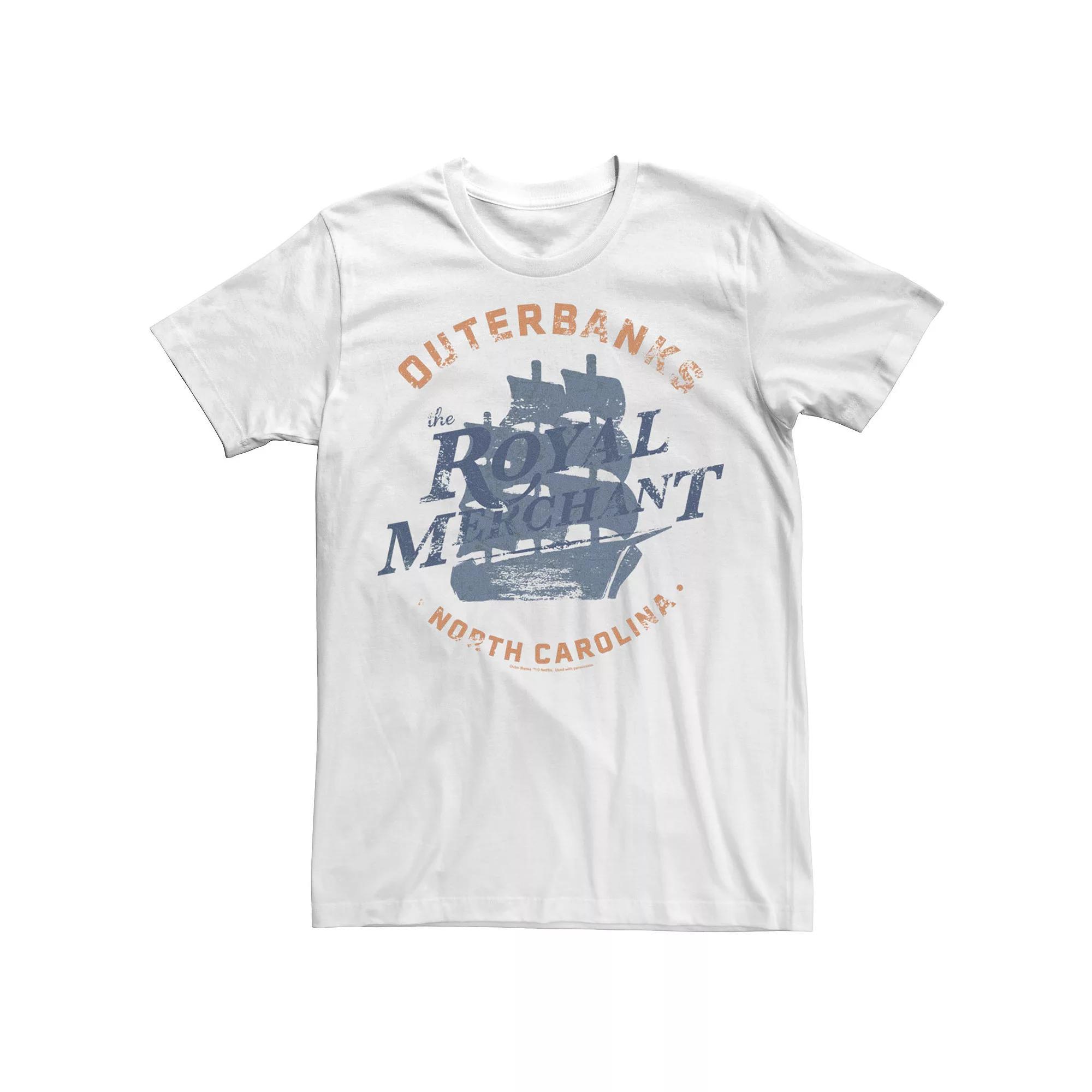 Men's Netflix Outer Banks The Royal Merchant Logo Tee, Size: XS, White Product Image