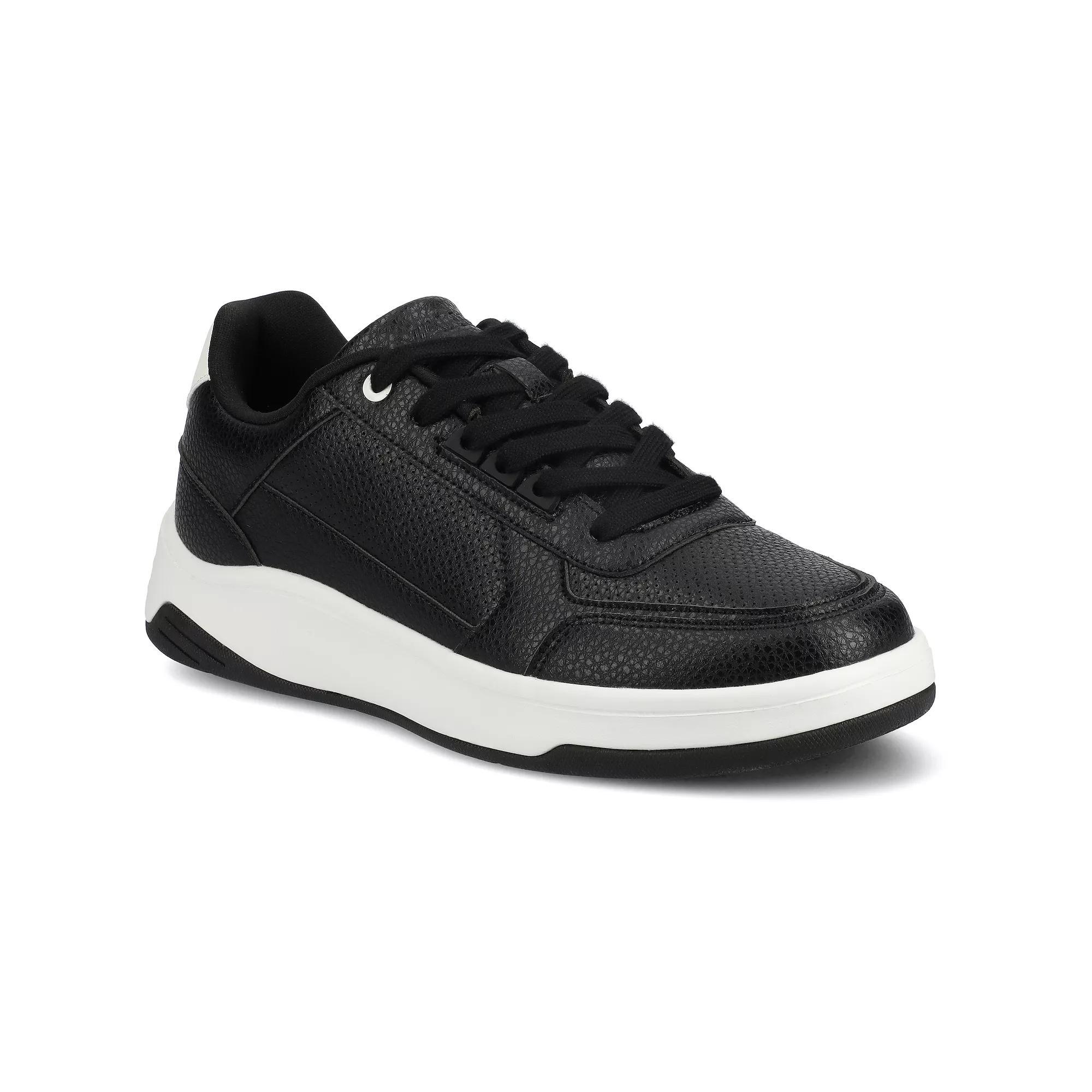 VANCE Swift Men's Comfort Perforated Low Top Sneakers, Size: 8 Wide, Black Product Image