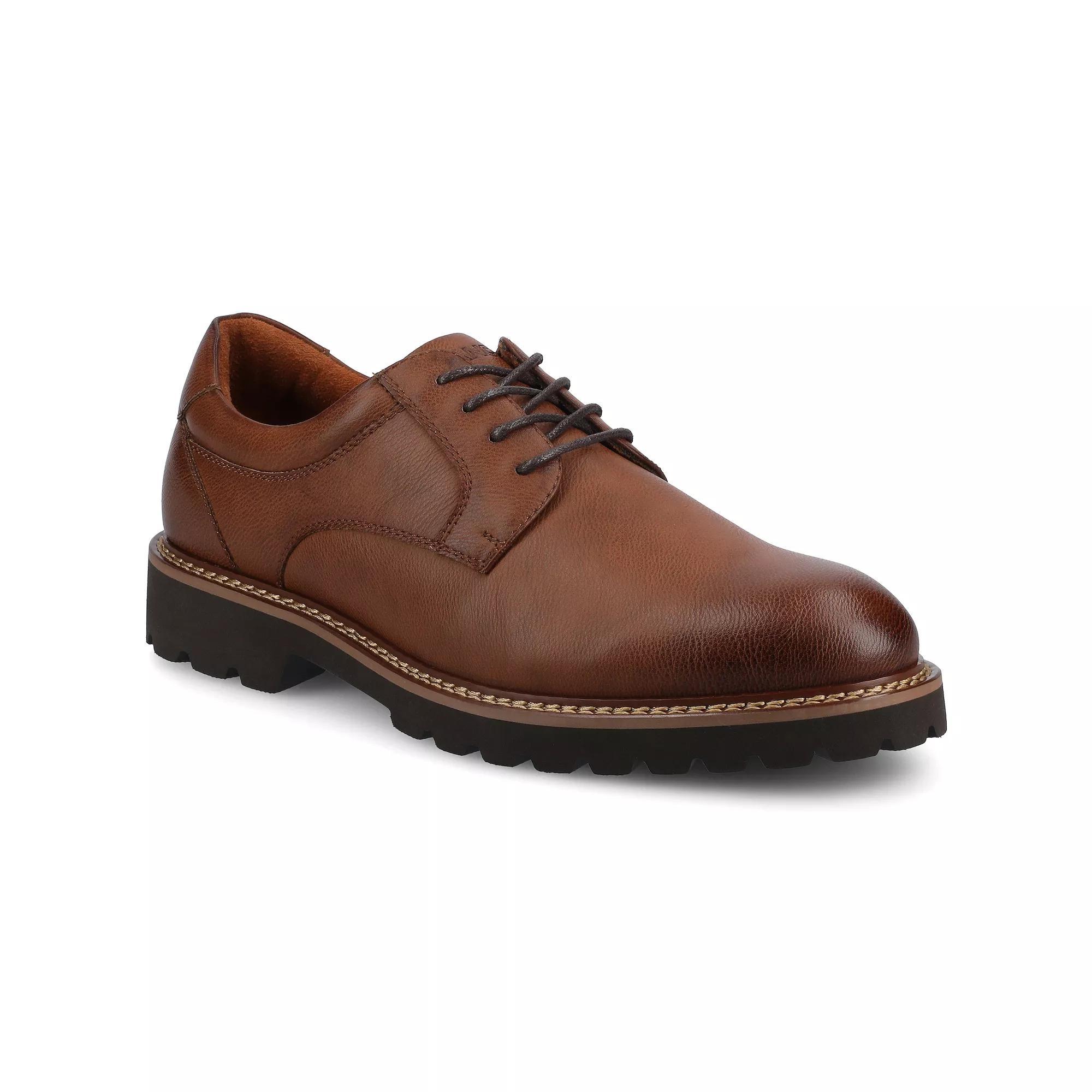 VANCE Templeton Comfort Lug Sole Men's Flexible Oxford Dress Shoes, Size: 9, Brown Product Image