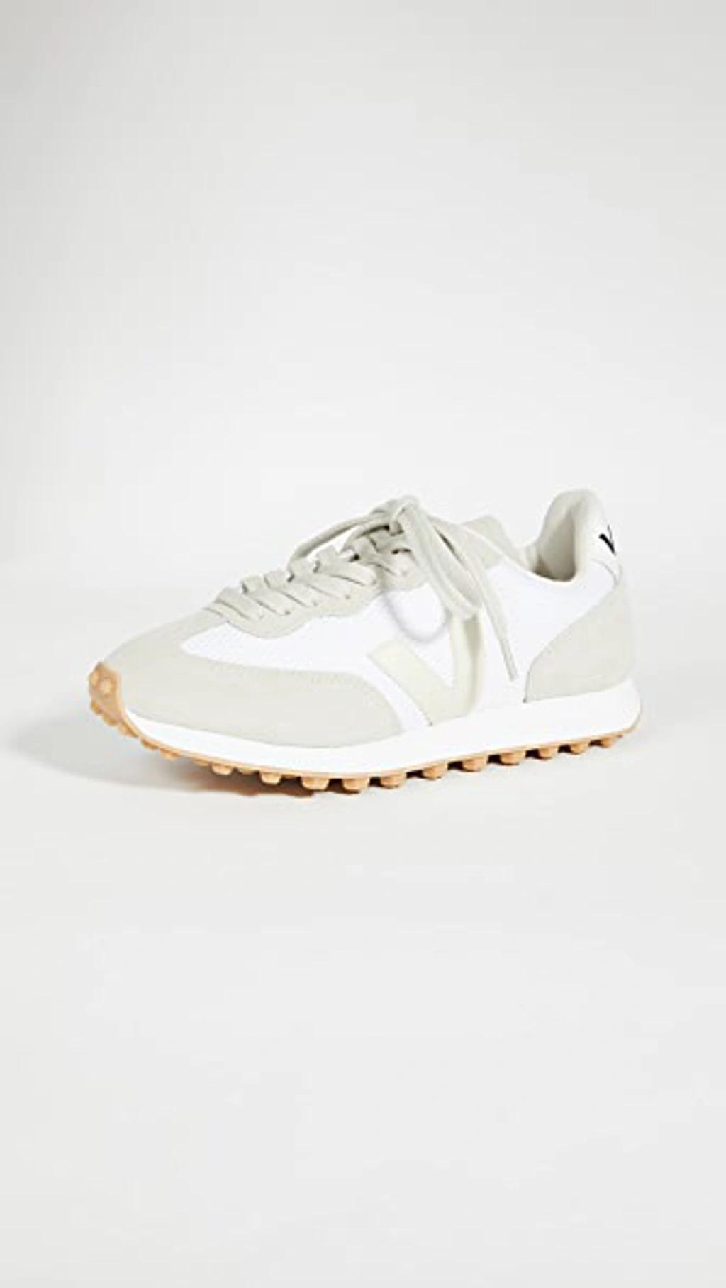 VEJA Two-tones Polyester And Suede Rio Branco Sneakers In Natural Product Image