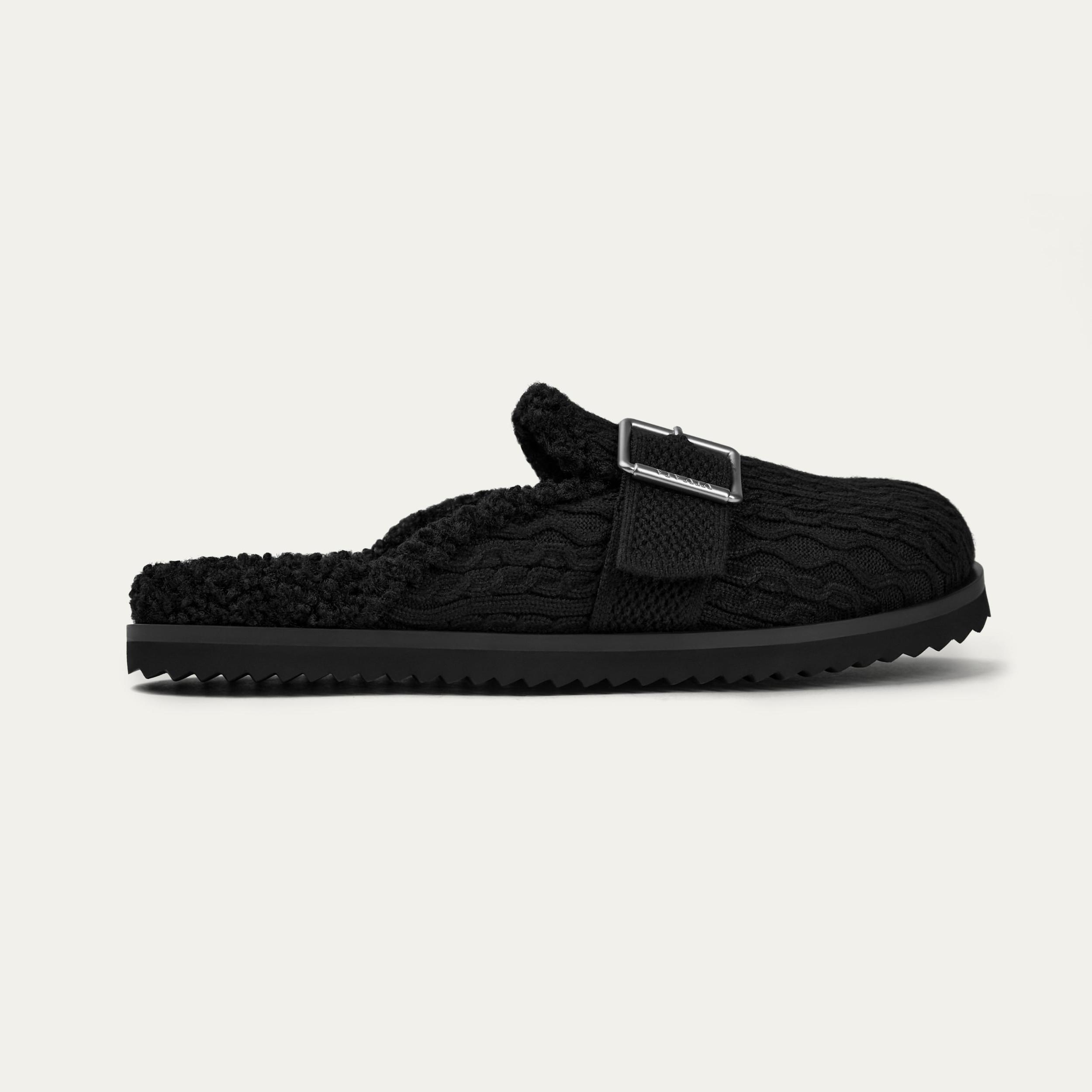 Round-Toe Wool Slippers (Hazel) Product Image