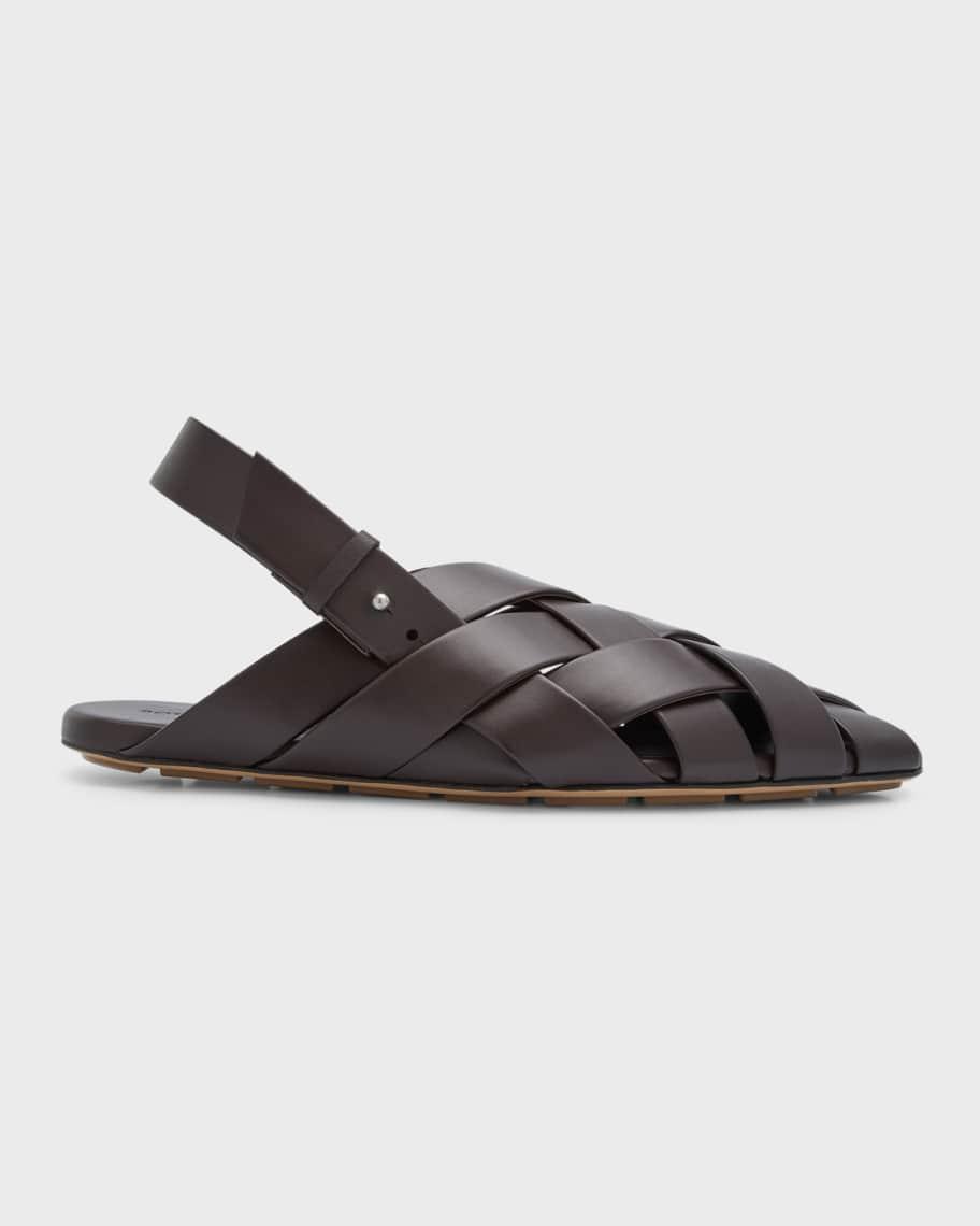 Mens Alfie Intreccio Leather Slippers Product Image