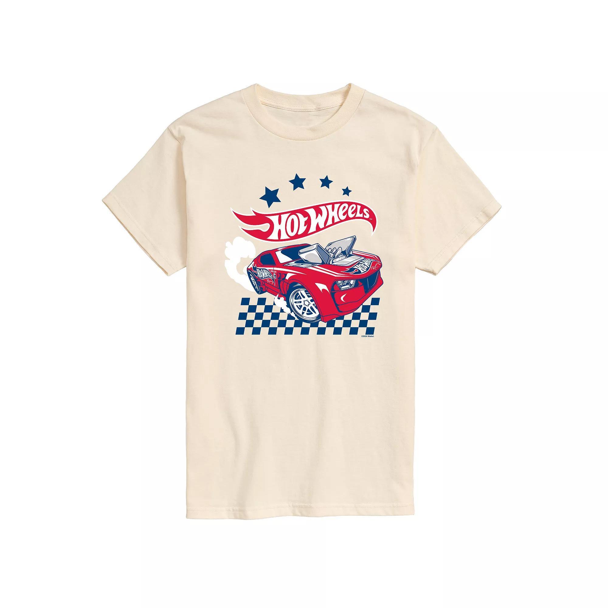 Mens Hot Wheels Americana Graphic Tee Ivory Product Image