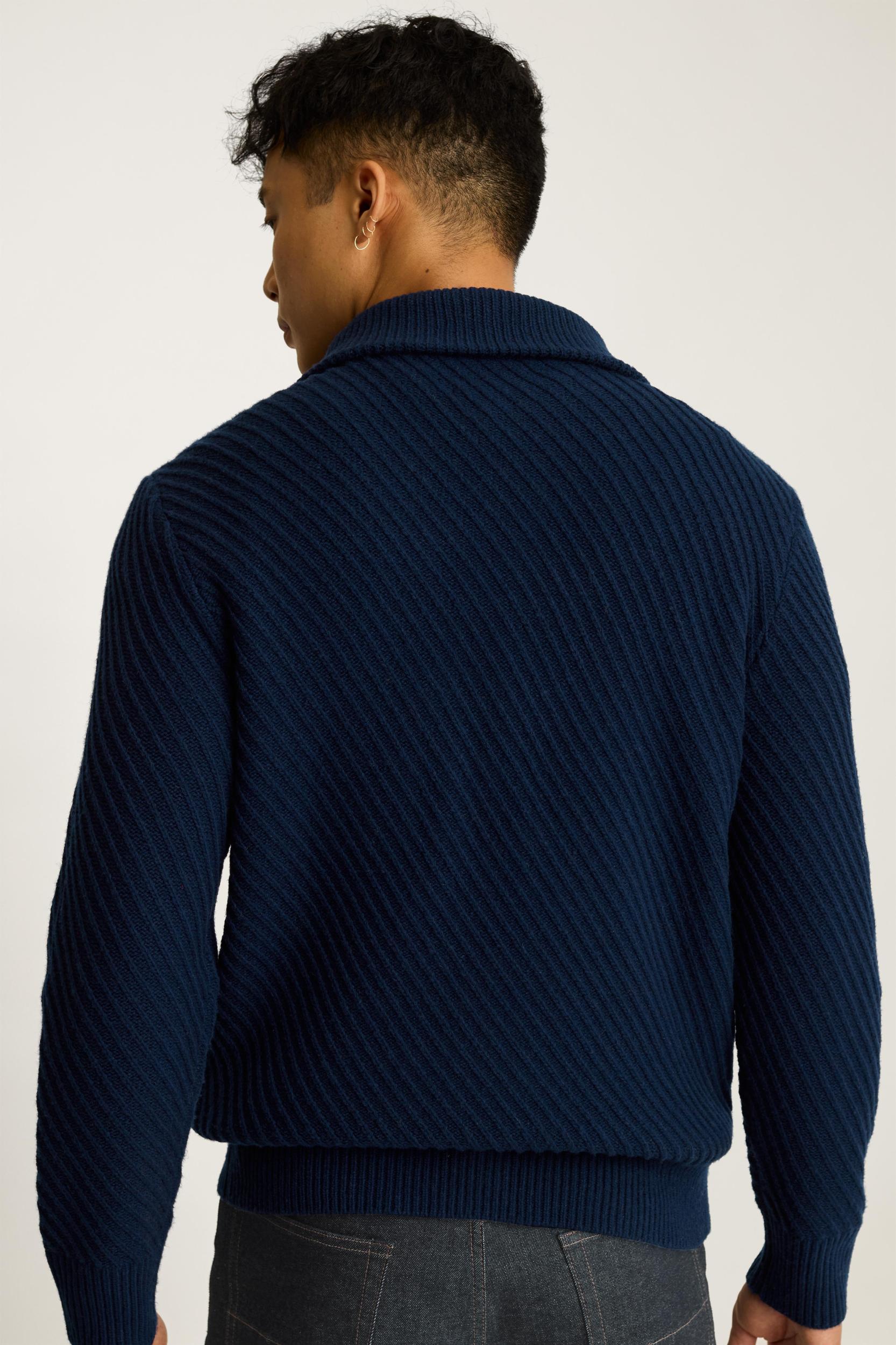 Half-Zip Collared Sweater Product Image