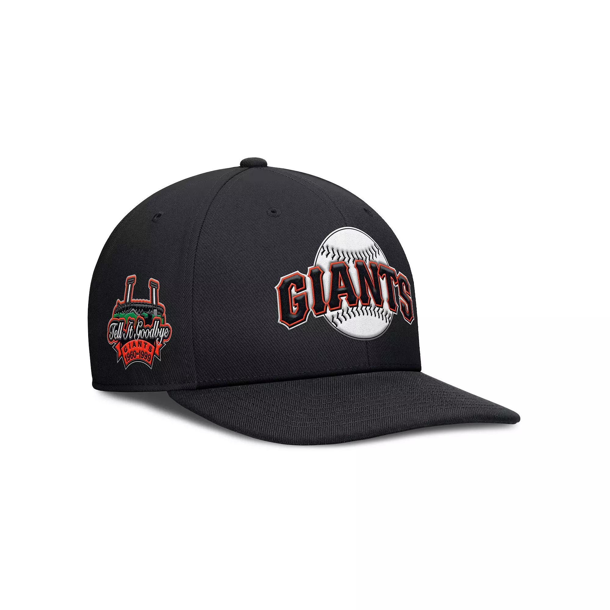 Men's Nike Black San Francisco Giants Pro Performance Snapback Hat, Size: Medium/Large Product Image