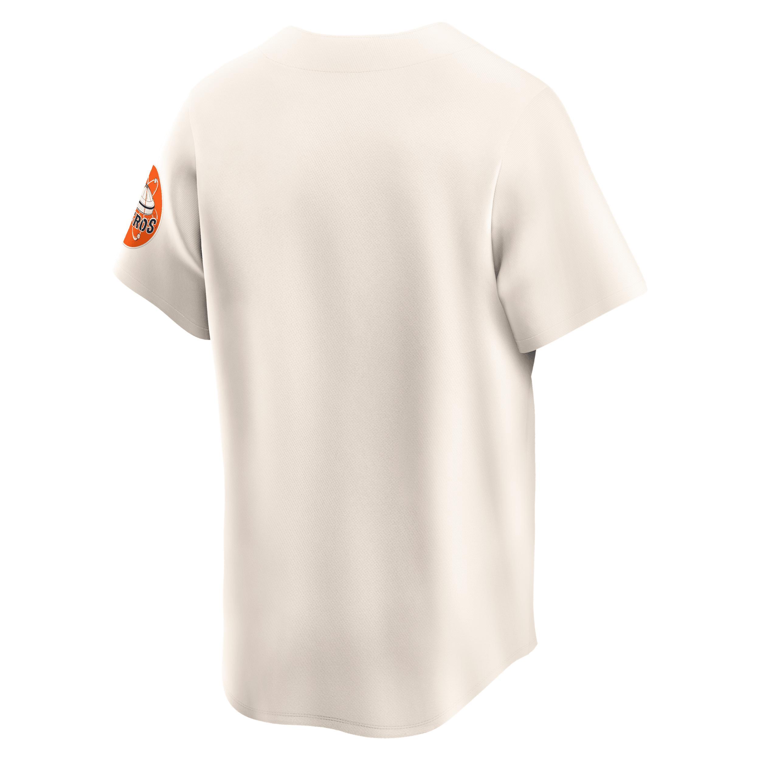 Men's Nike Cream Houston Astros Throwback Cooperstown Collection Limited Jersey, Size: Medium, Beige Product Image