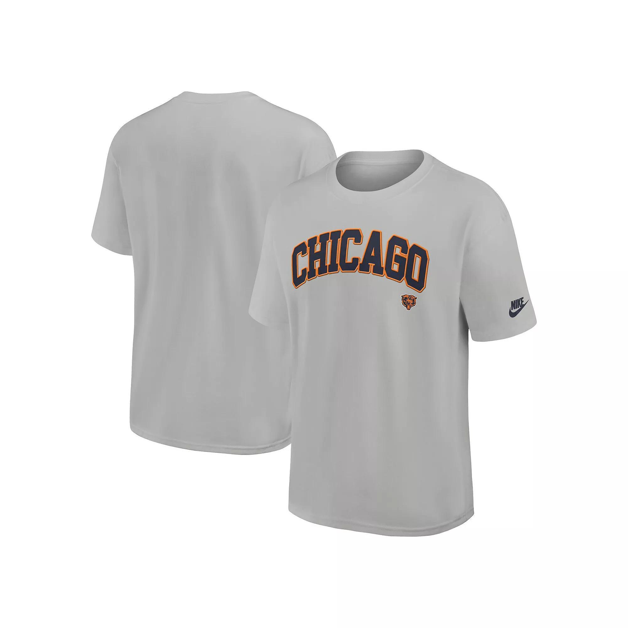 Men's Nike  Silver Chicago Bears Rewind Max90 Statement T-Shirt, Size: Large Product Image