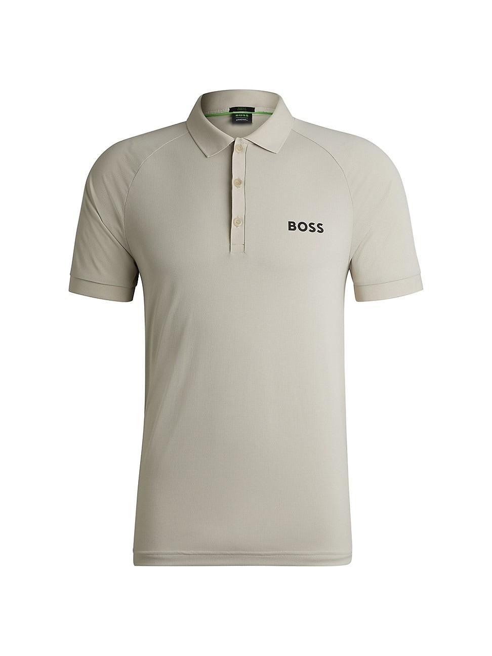 Mens BOSS x Matteo Berrettini Waffle-Fabric Polo Shirt Product Image