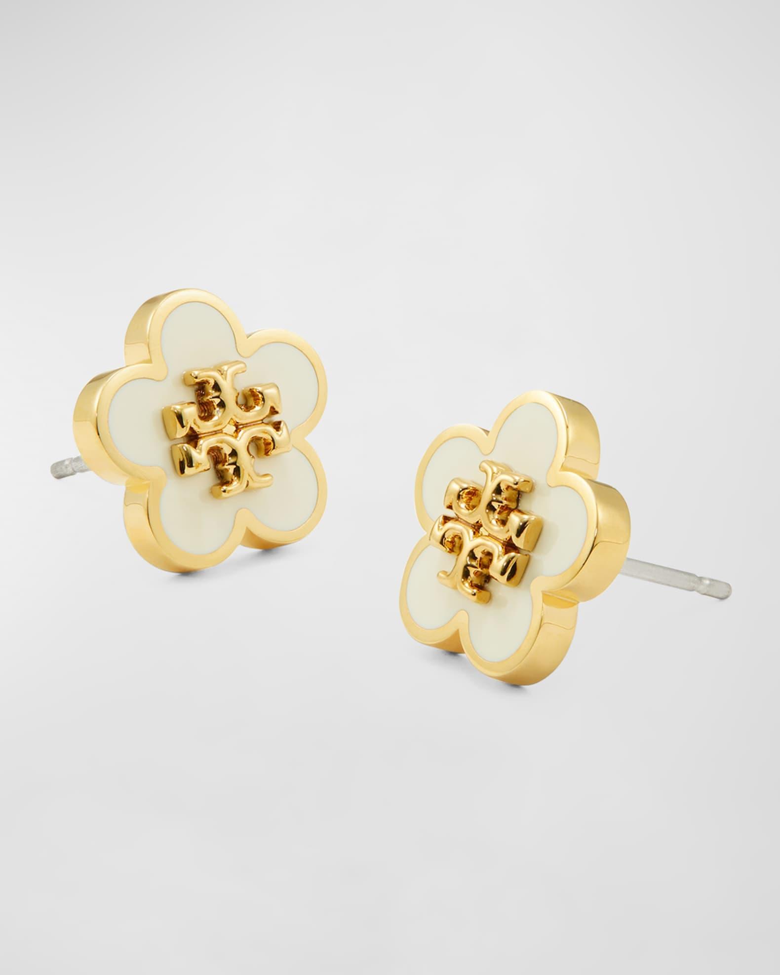Kira Enamel Flower Stud Earrings Product Image