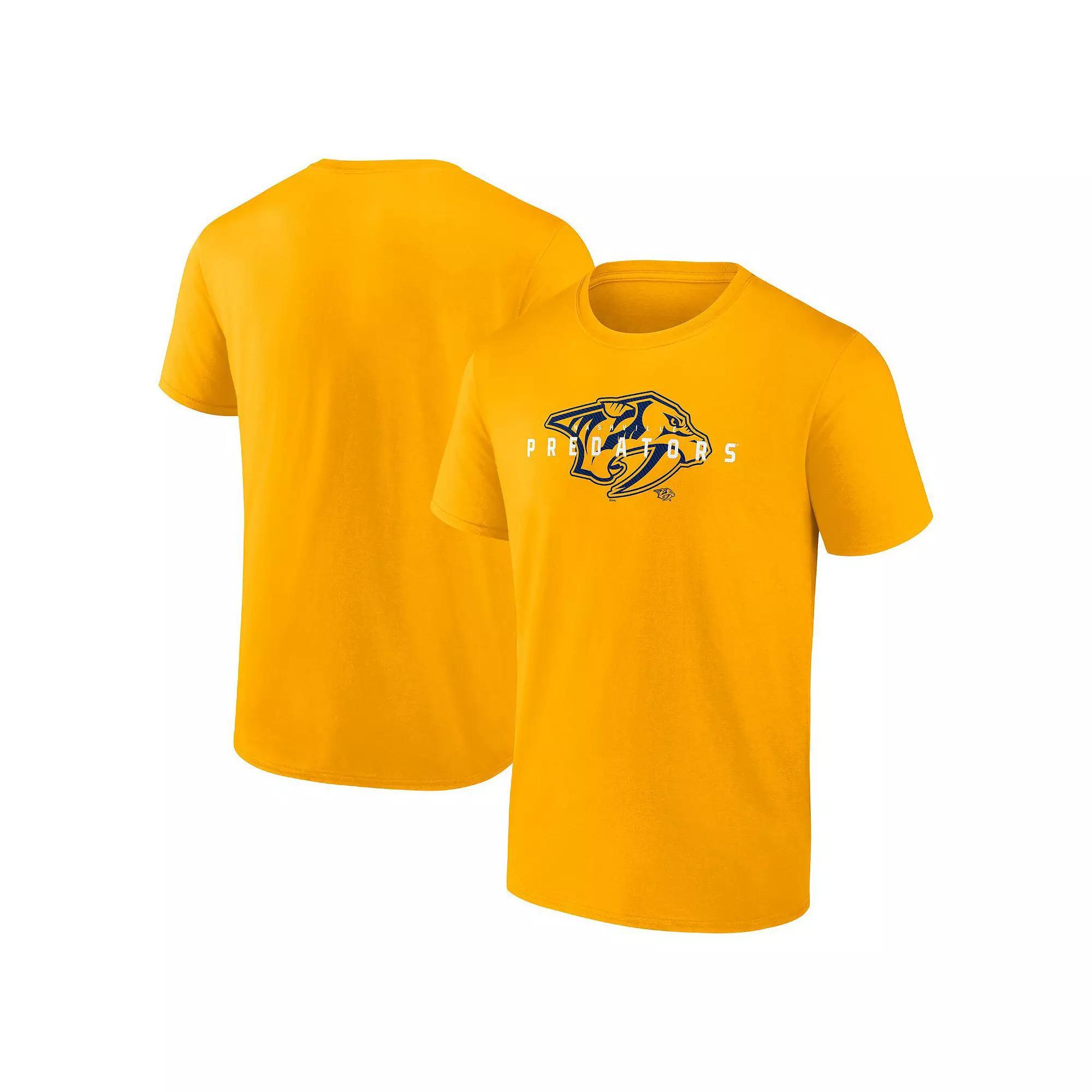 Men's Gold Nashville Predators Coordinate T-Shirt, Size: Large, Pdt Gold Product Image