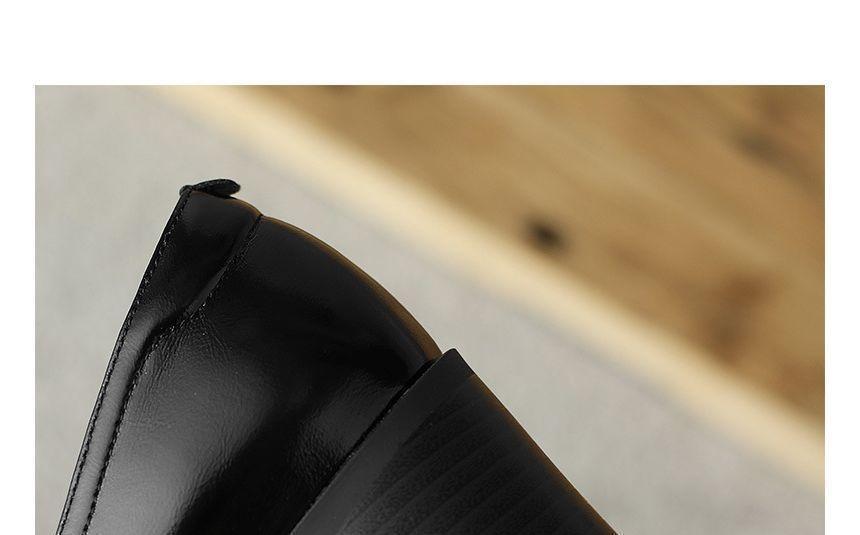 Plain Chunky Heel Loafers Product Image