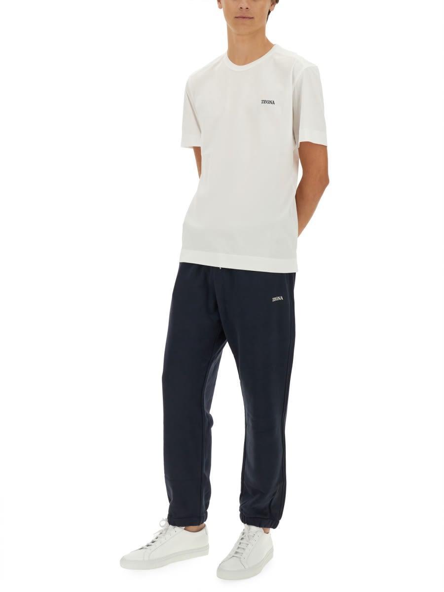ZEGNA Jogging Pants With Logo In Black Product Image