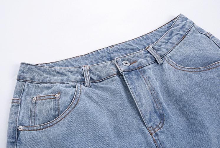 RT No. 3390 BLUE STRAIGHT DENIM JEANS Product Image