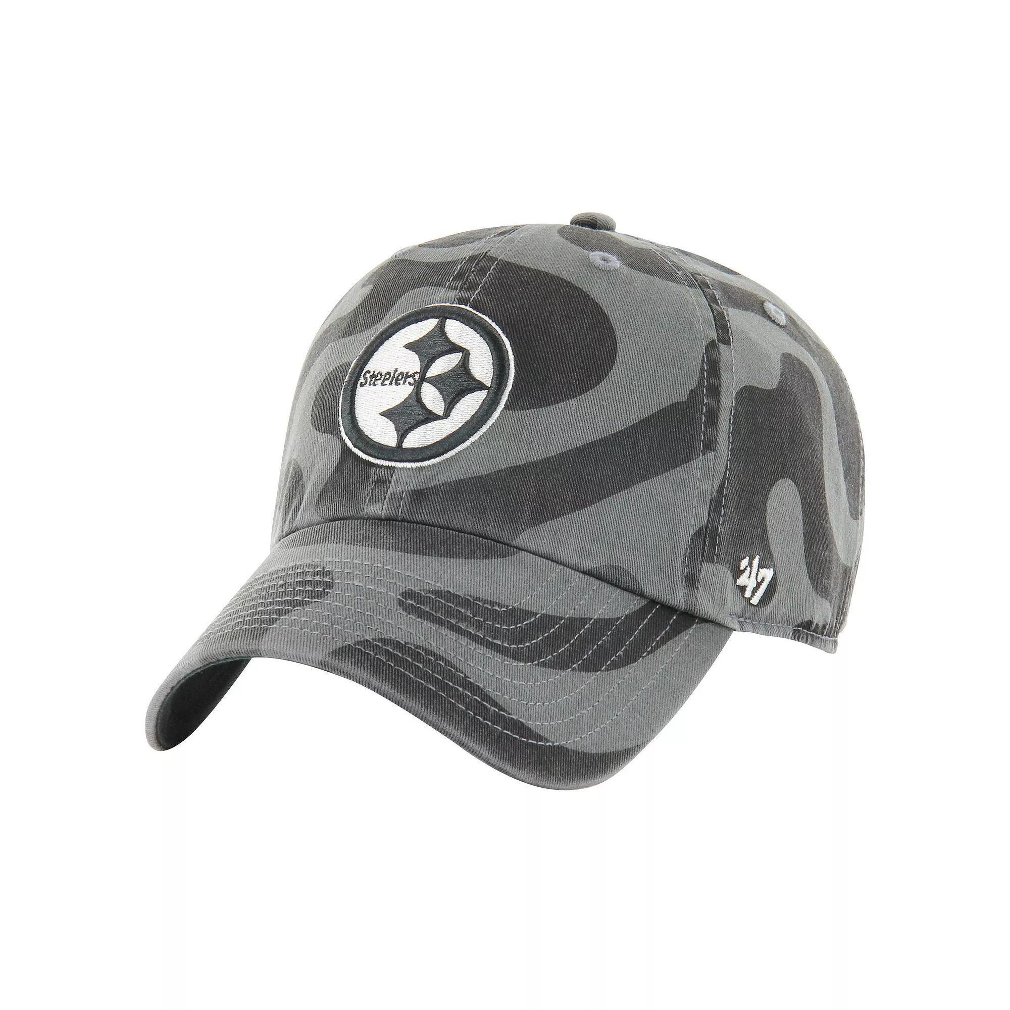 Women's '47  Charcoal Pittsburgh Steelers Freeform Clean Up Adjustable Hat Product Image