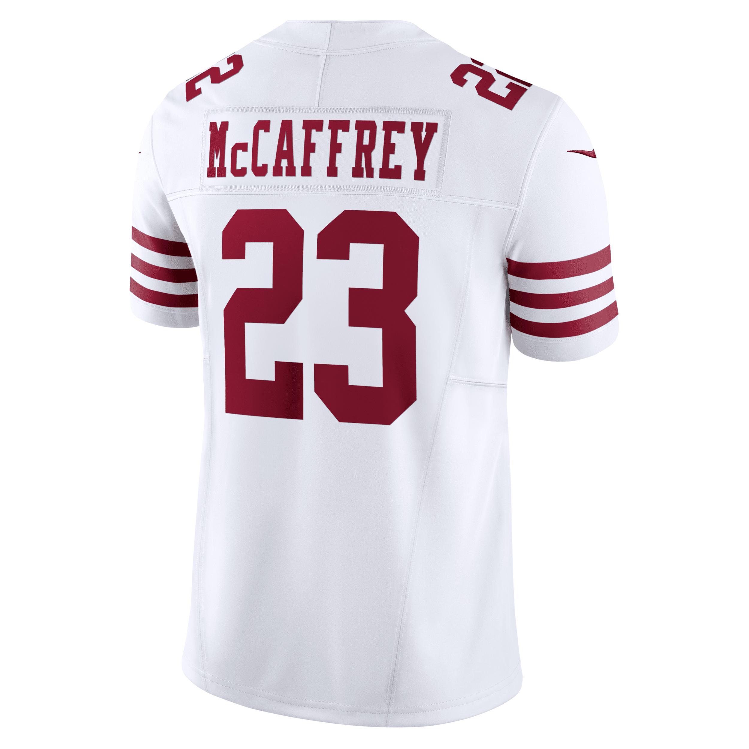 Men's Nike Christian McCaffrey White San Francisco 49ers  Vapor F.U.S.E. Limited Jersey, Size: Large Product Image