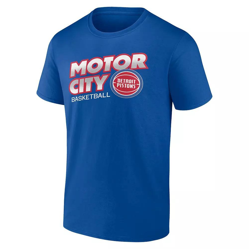 Men's NBA Detroit Pistons Motor City Basketball Graphic Tee, Size: Large, Pis Royal Product Image