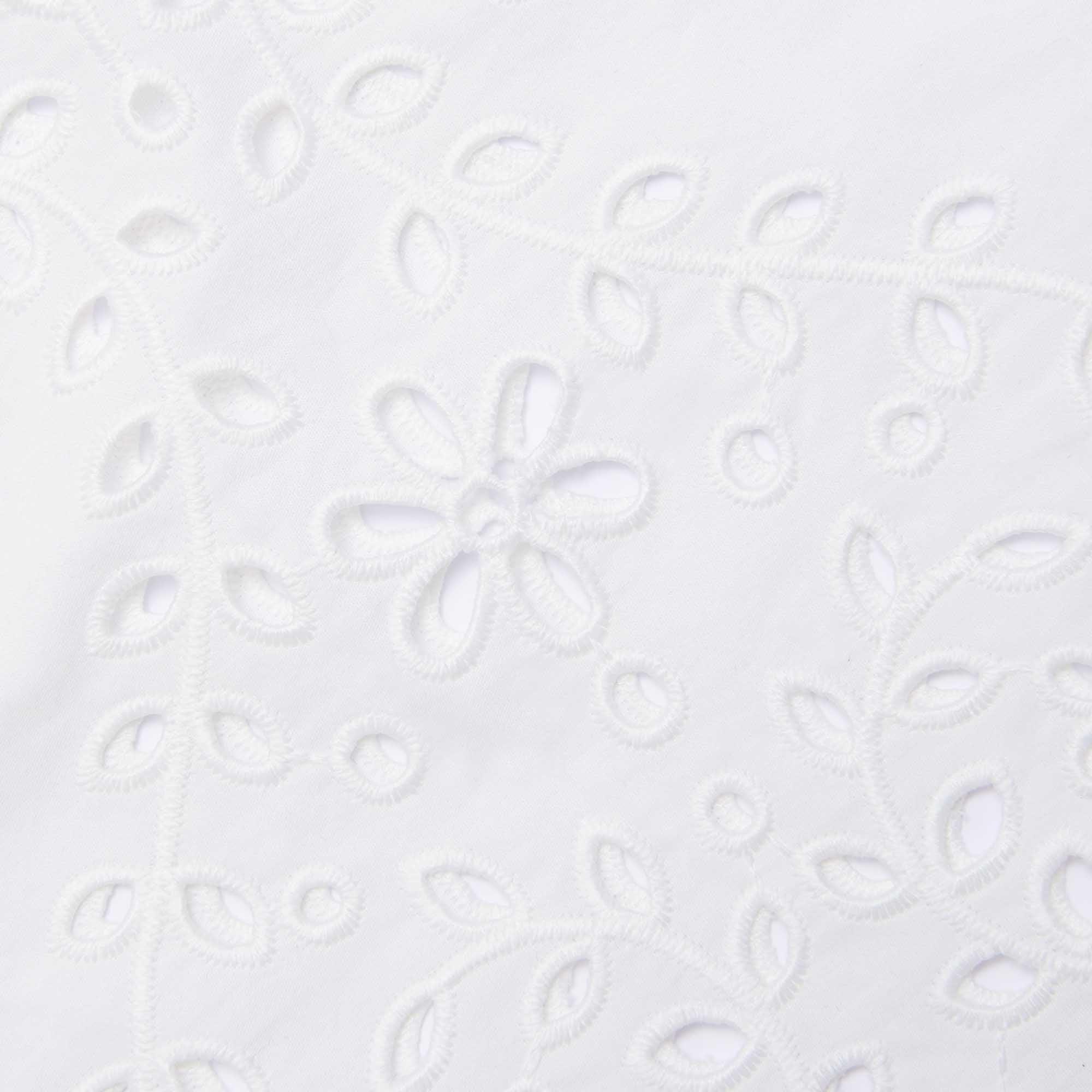 White Cotton Embroidered Top Product Image