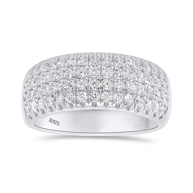 Ethique Sterling Silver 1 Carat T.W. Lab-Grown Diamond Dome Ring, Women's, Size: 7 Product Image