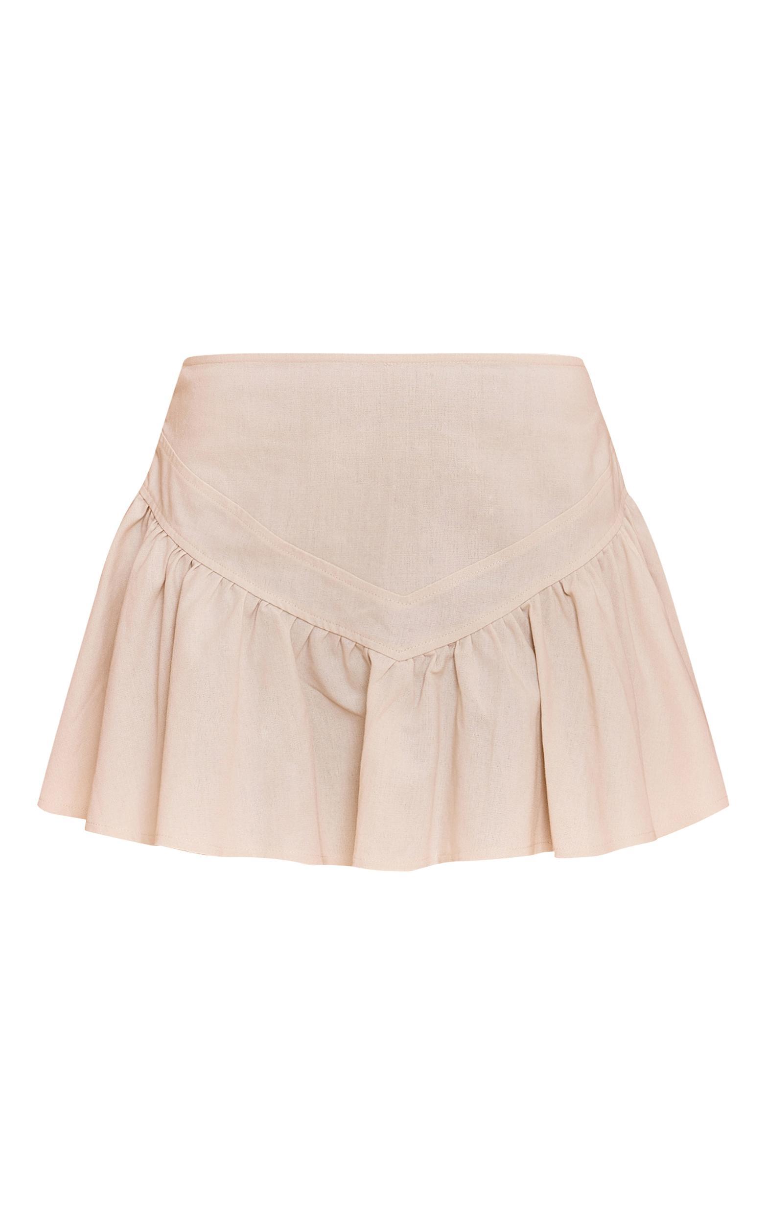 Petite Cream Woven Mini Skirt Product Image