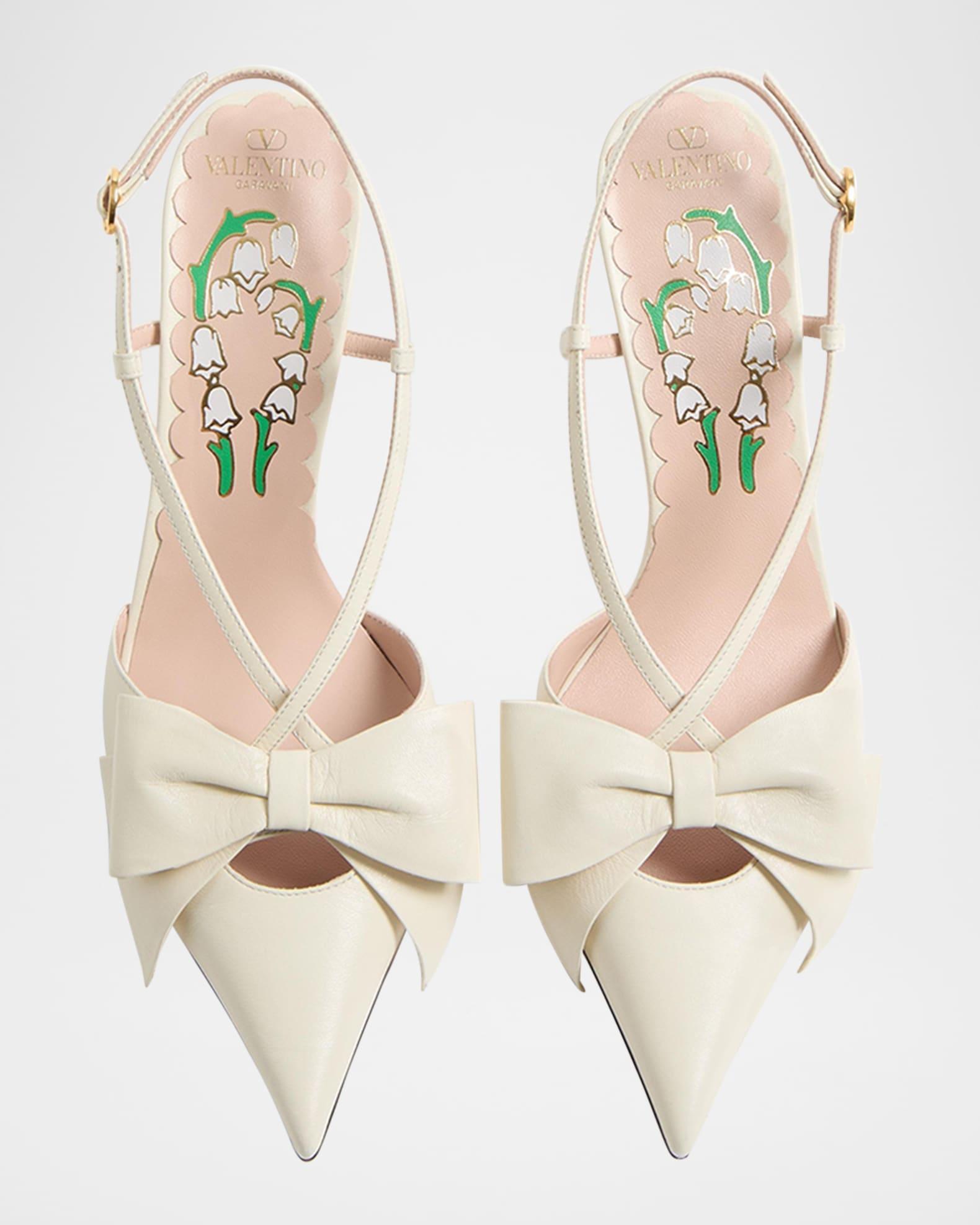 Bowow Leather Slingback Pumps Product Image