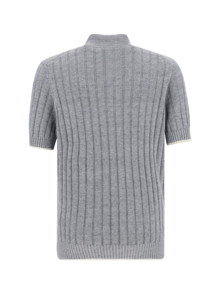 BRUNELLO CUCINELLI Polo Shirts In Grey Product Image