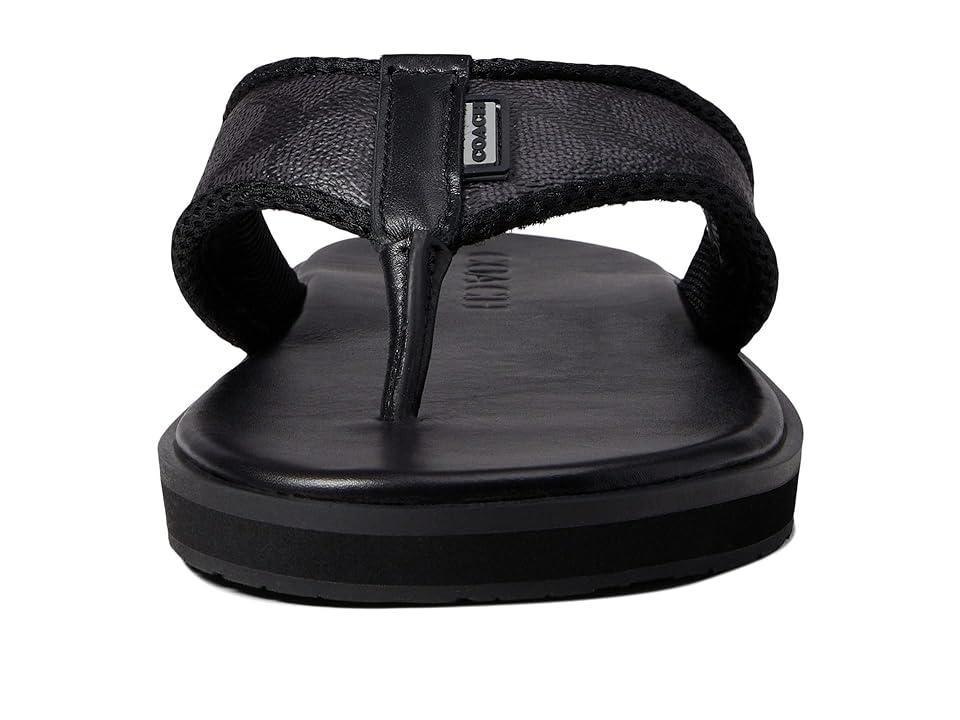 COACH Signature Flip-Flop (Charcoal/Black 2) Men's Shoes Product Image
