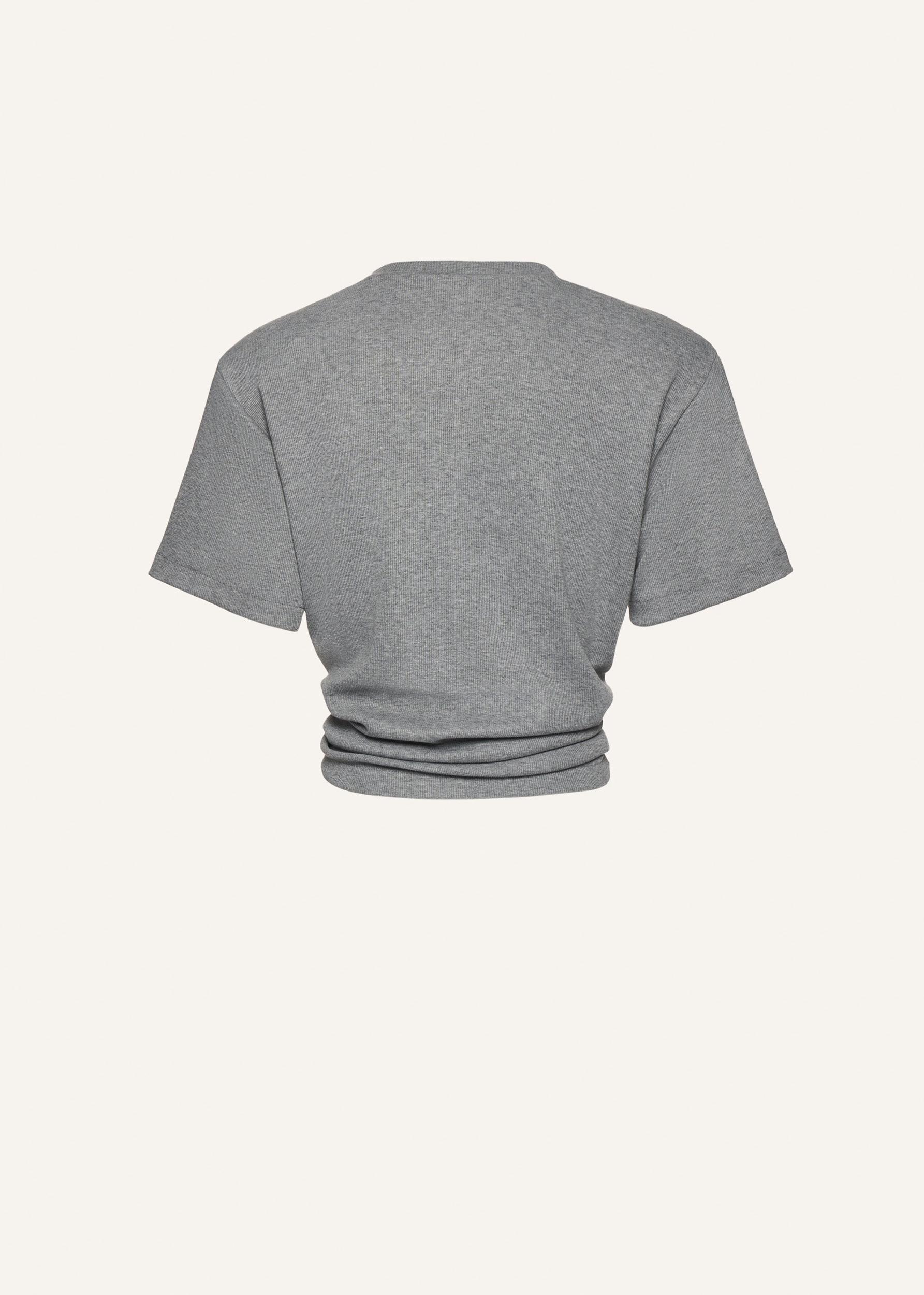 Knotted t-shirt in grey Product Image