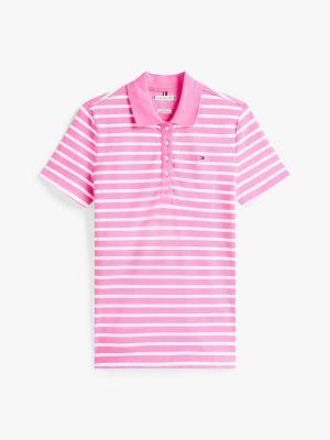 Slim Fit Stripe Stretch-Cotton Polo Product Image