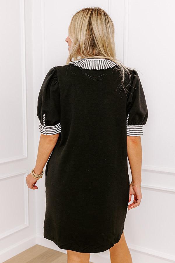 Yacht Club Livin' Mini Dress in Black Product Image