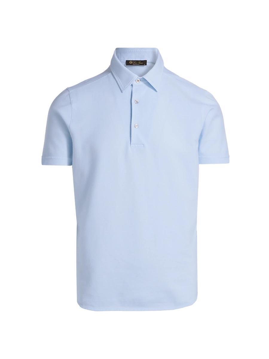 Mens Cotton Pique Polo Shirt Product Image