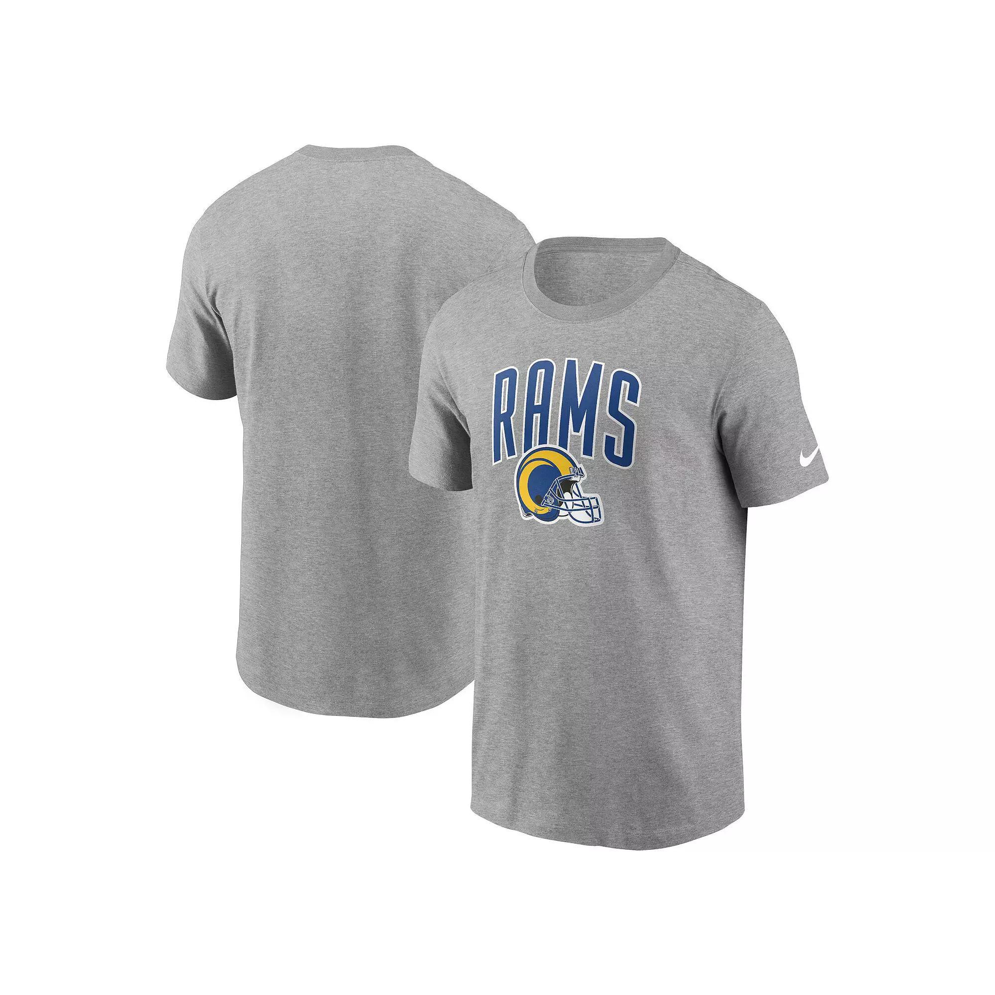 Men's Nike Heathered Gray Los Angeles Rams Team Athletic T-Shirt, Size: 3XL, Grey Product Image