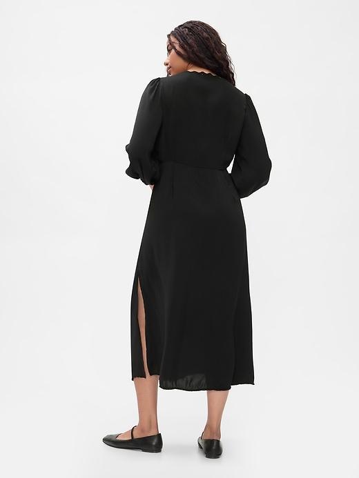 Satin Empire Midi Dress Product Image