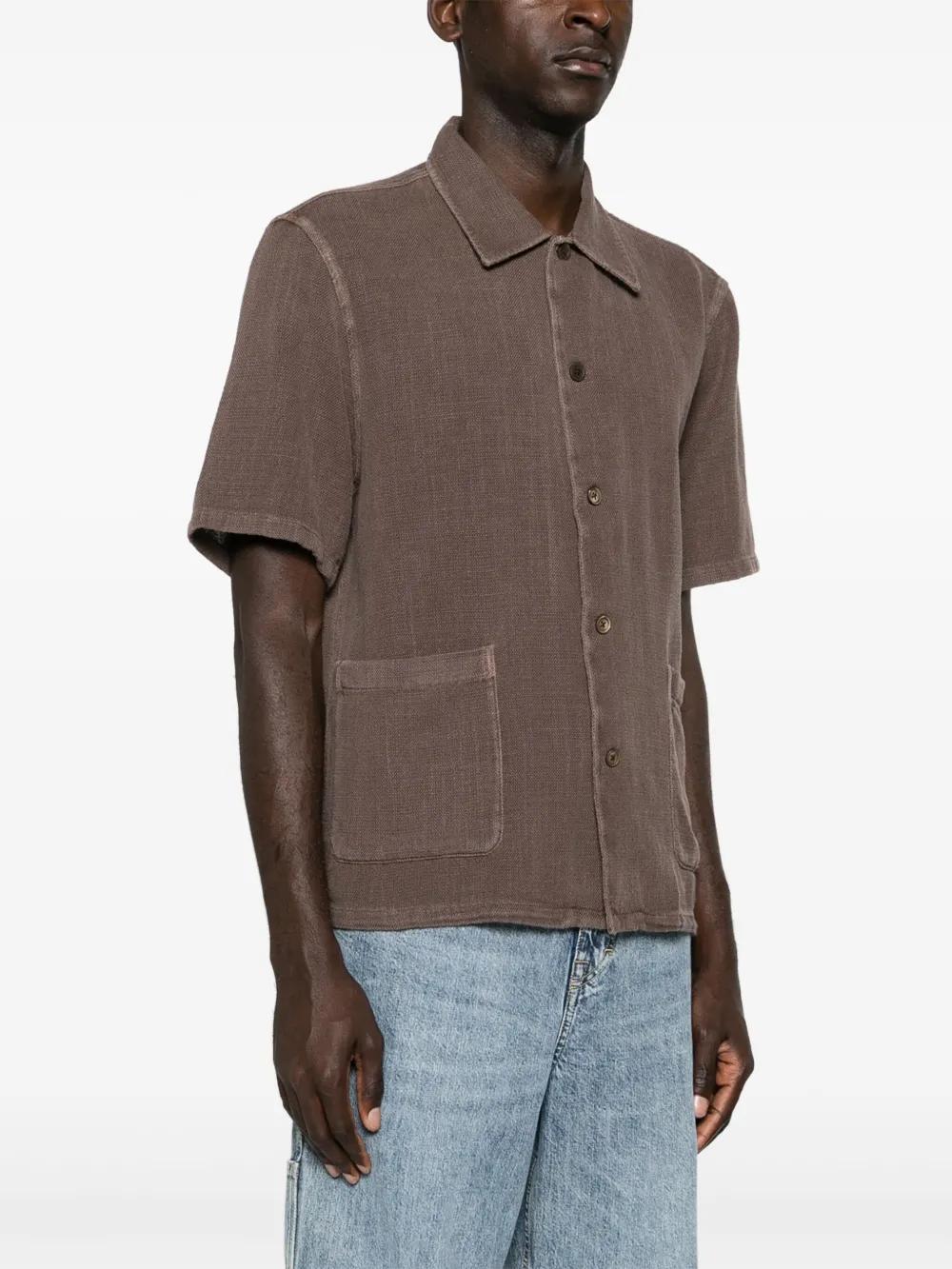 OUR LEGACY Elder Textured Shirt In Brown Product Image